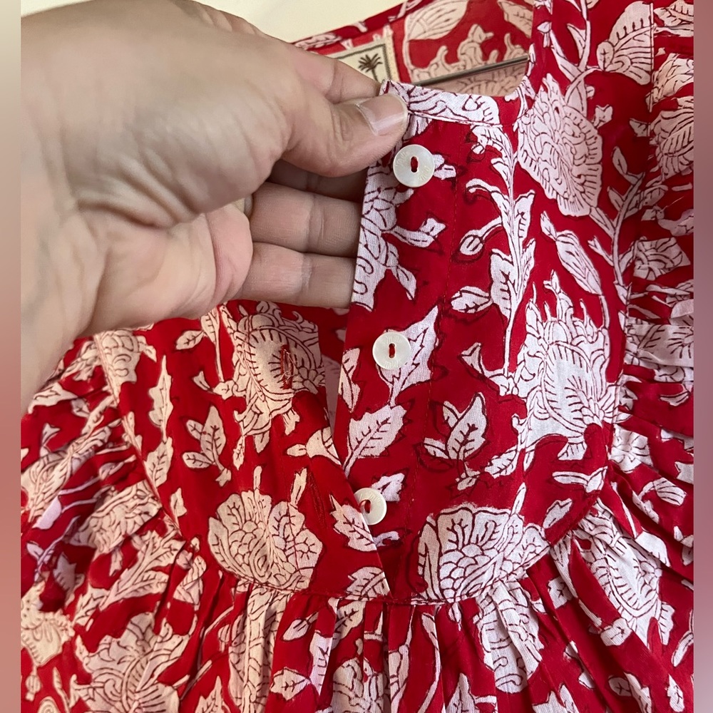 Mille Clementine Dress Red Zinna - Picture 6 of 12